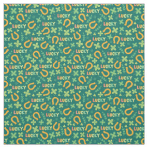 Tissu Motif vert CHANCEUX irlandais