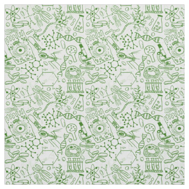 Tissu Motif vert de biologie (Échantillon)