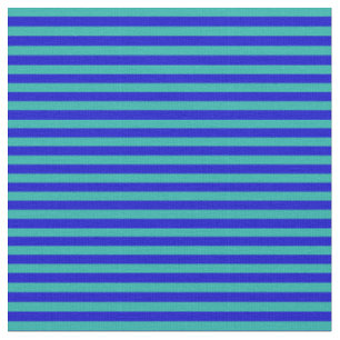 Tissu Motif Vert de mer clair et Bleu