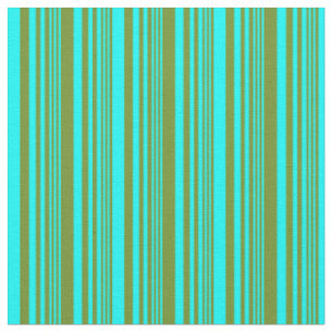 Tissu Motif vert et Aqua Linked/Striped