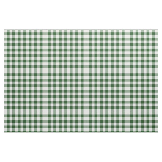 Tissu Motif vert et blanc classique de bloc de guingan (Fat Quarter)