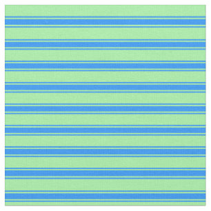 Tissu Motif vert et bleu à rayures/à nappes