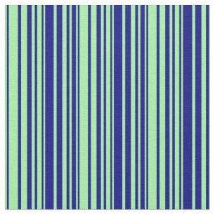 Tissu Motif vert et bleu/rayé