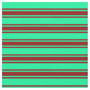 Tissu Motif vert et rouge foncé/rayé