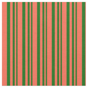Tissu Motif vert foncé et rouge à rayures/à carreaux