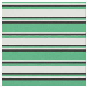 Tissu Motif vert mer, jaune clair et noir
