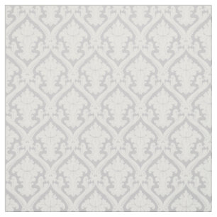 Tissu Motif vintage damassé gris