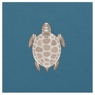 Tissu Motif vintage de tortues de sépia