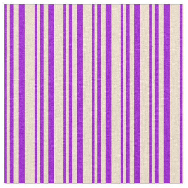 Tissu Motif Violet foncé et bandes de bronze/lignes (Fermer)