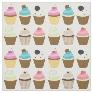 Tissu Motif Whimsical Cupcakes
