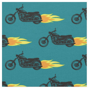 Tissu Motocyclettes motos flamboyantes d'hommes motards