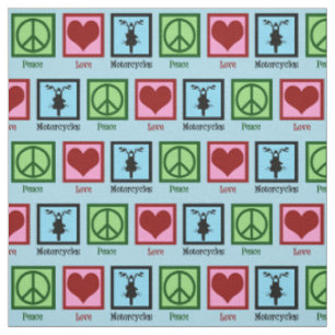 Tissu Motos Peace Love