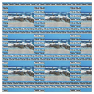 Tissu Mouette Sur Les Rochers De Plage,