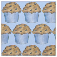 Muffins bleu bleuet muffin Petit-déjeuner Fabric