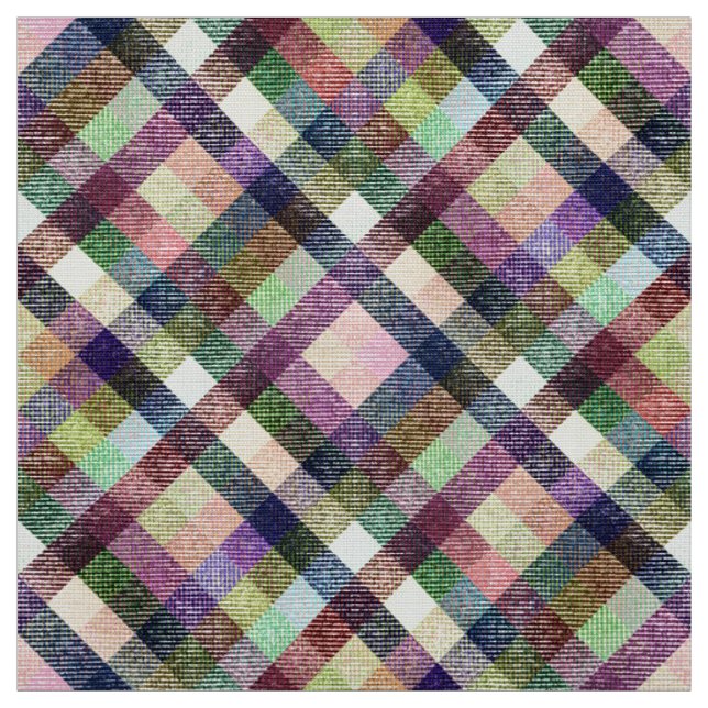 Tissu multico vert rose bleu classique de plaid de (Échantillon)