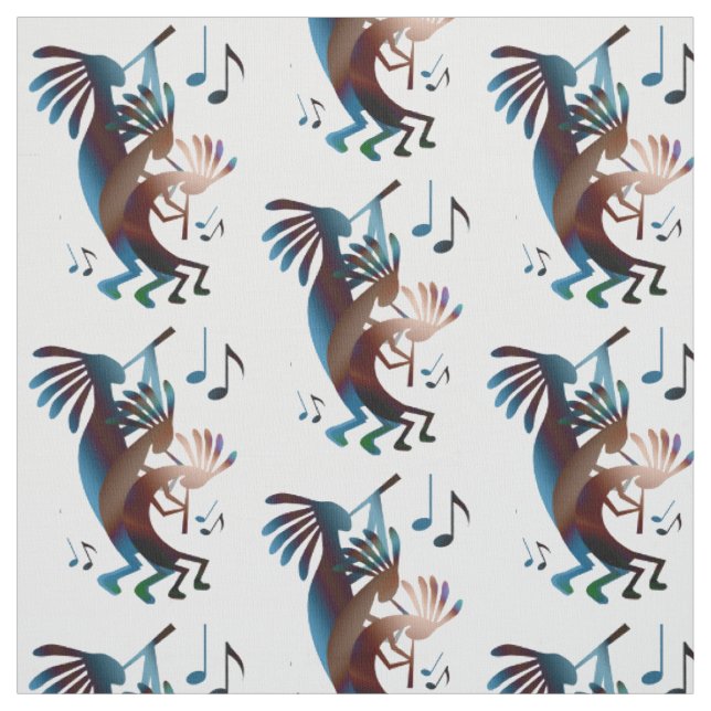 Tissu Musique Kokopelli (Échantillon)