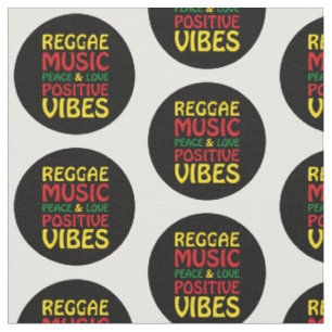 Tissu Musique reggae avec des paroles positives