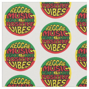 Tissu Musique reggae avec des paroles positives