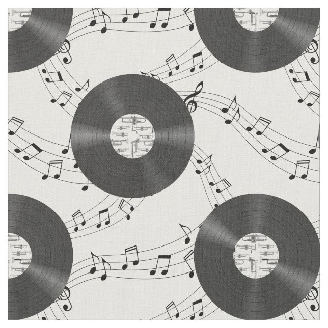 Tissu Musique vinyle (Fermer)