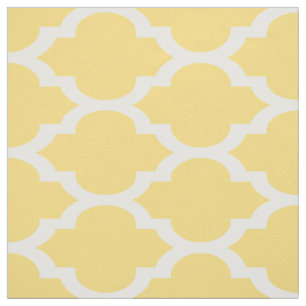 Tissu Mustard Jaune, Whal Marocain Quatrefoil Motif #4