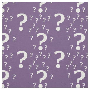 Tissu Mystère question marque énigme puzzle violet