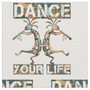 Tissu Native Americans Kokopelli - Dance Your Life 1