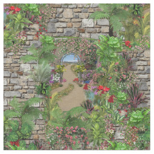 Tissu Nature intérieure et extérieure en fleurs