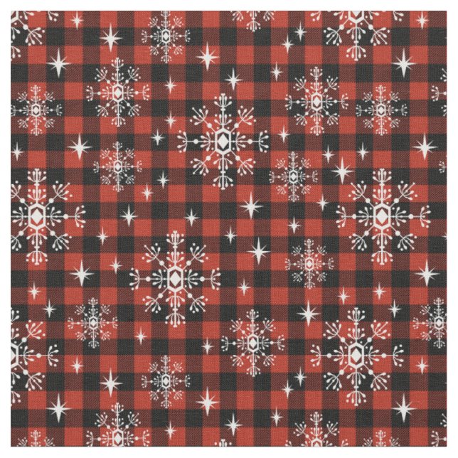 Tissu Neige Plantée de Noël (Fermer)