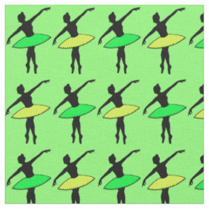 Tissu Neon Jaune Vert Ballerina Ballet Pointe Danseuse