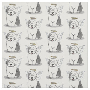 Tissu Nice Angel Old English Sheepdog (Gris 1) - mignon