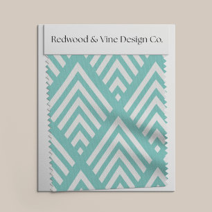 Tissu N'importe quelle couleur // Aqua et Chevron Diaman