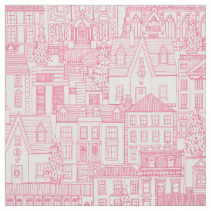 Tissu noël perle rose