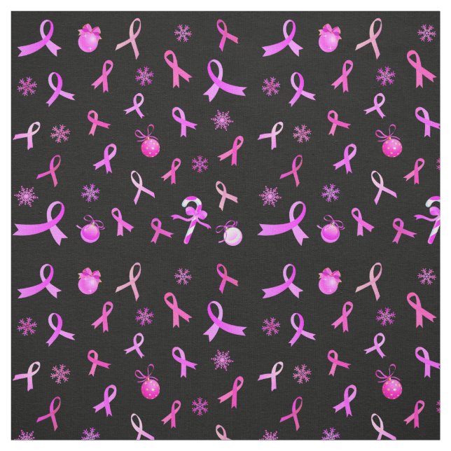Tissu Noël rose ruban (Échantillon)