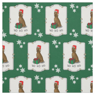 Tissu Noël Santa Hat Irlandais Setter Chien (rouge 1) mi