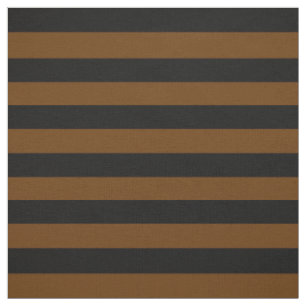 Tissu Noir de minuit, pied brun de Cocos, rayures