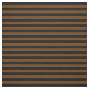 Tissu Noir de minuit, pied brun de Cocos, rayures
