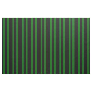 Tissu Noir de minuit, pied vert d'île, rayures