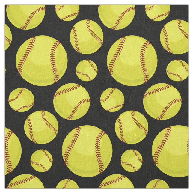 Tissu Noir dispersé de boules du base-ball (Échantillon)