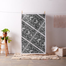 Tissu noir et blanc abstrait