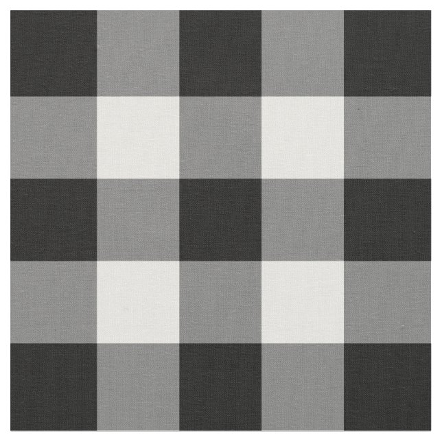 Tissu noir et blanc de motif de guingan (Fermer)
