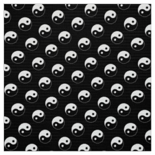 Tissu noir et blanc de motif de Yin Yang