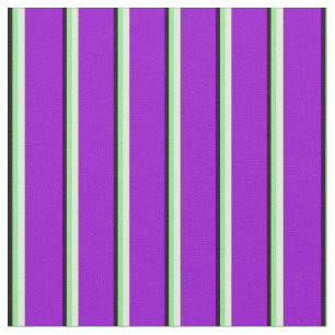 Tissu Noir, Vert clair, Crème à la menthe et Violet fonc