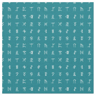 Tissu Norse Runes Symbole Motif Fabric