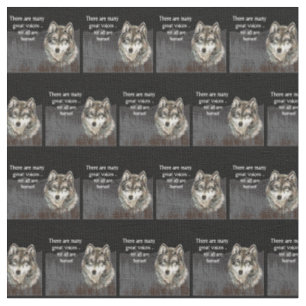 Tissu Not all Voices Human Inspirational Wolf Quote