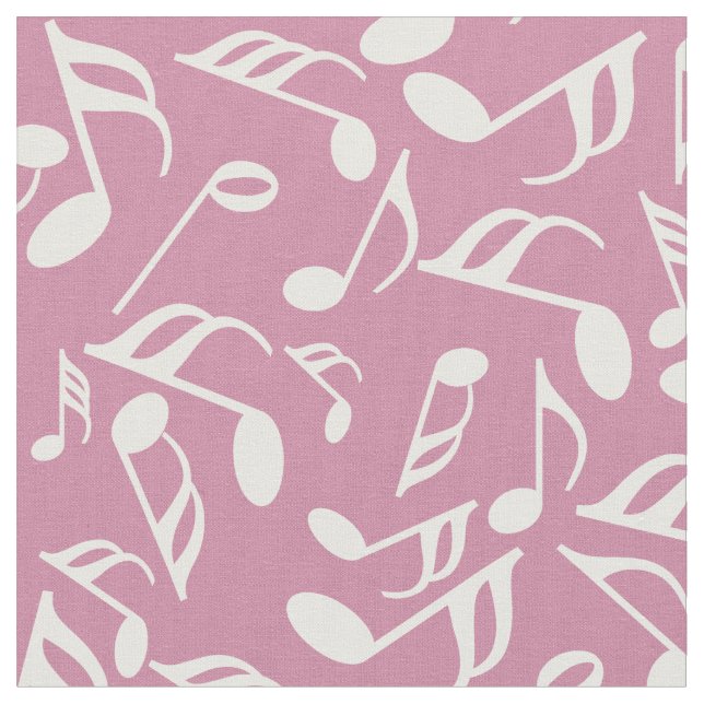 Tissu Notes de musique blanche (Fermer)