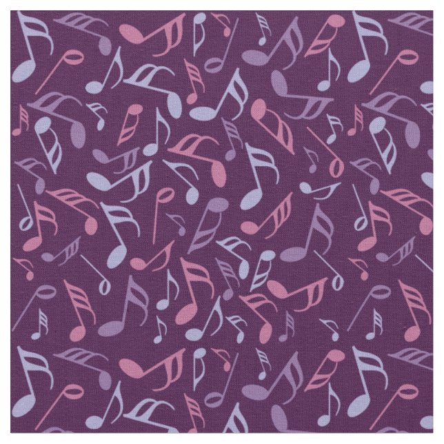 Tissu Notes de musique colorée (Fermer)