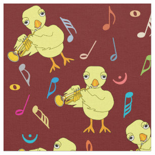 Tissu Notes de musique de trompette