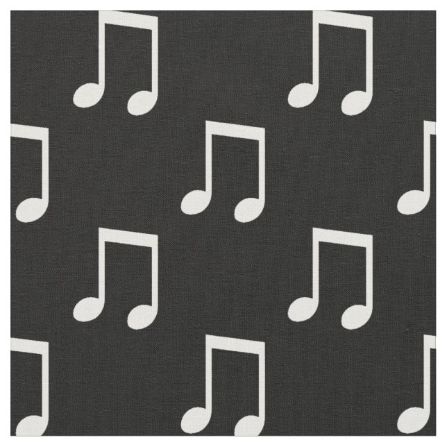 Tissu Notes de musique noir et blanc sur le thème musica (Fermer)