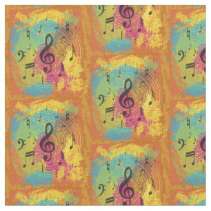 Tissu Notes lumineuses de musique sur l'explosion de