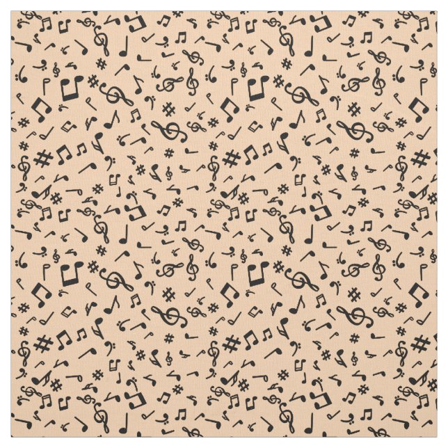 Tissu Notes musicales (Échantillon)